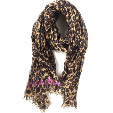 louis vuitton leopard print scarf.